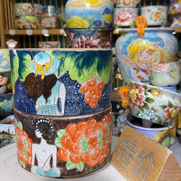 红陶景德镇艺术手绘作品