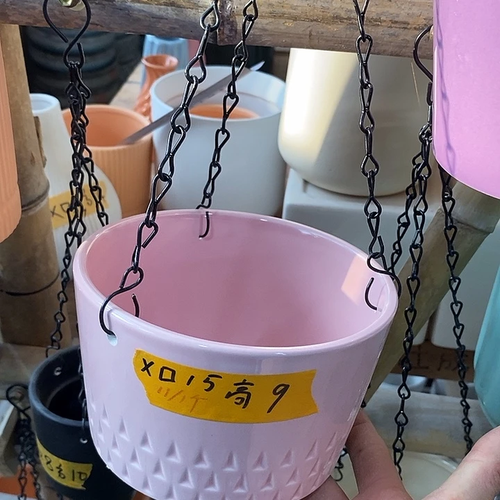 陶瓷花盆有孔 瑕疵介意勿拍