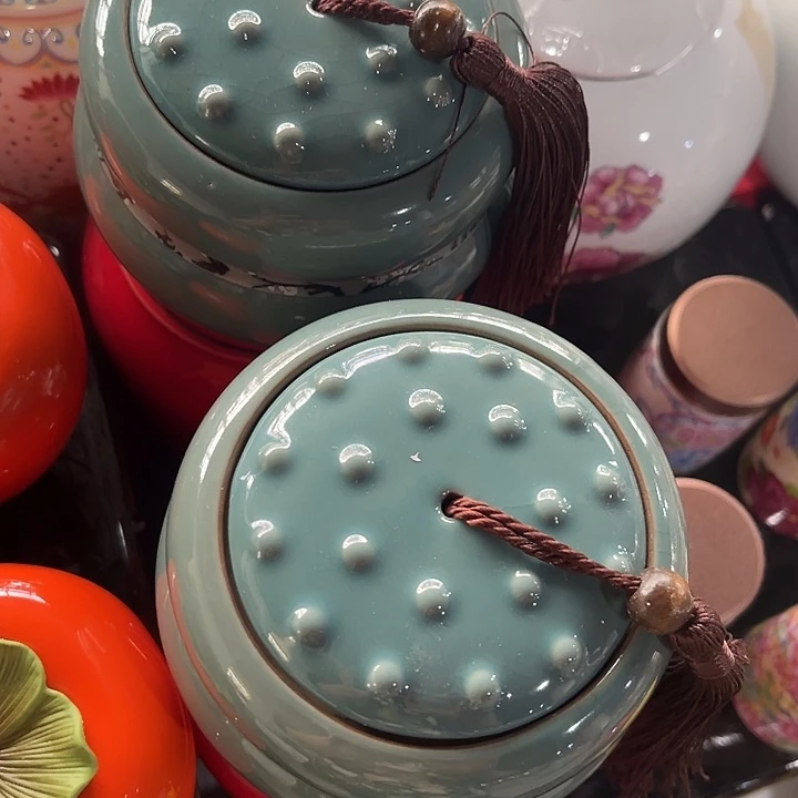 摆件三润陶瓷茶叶罐密封罐