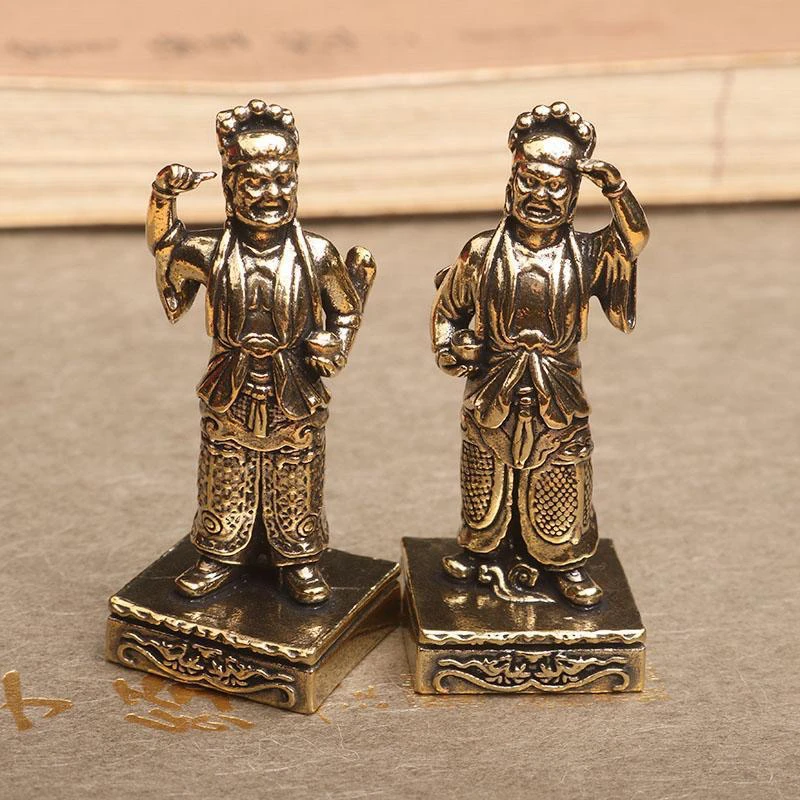 黄铜小摆件桌面手把件千里眼顺风耳茶道茶宠装饰品造景礼品工艺品