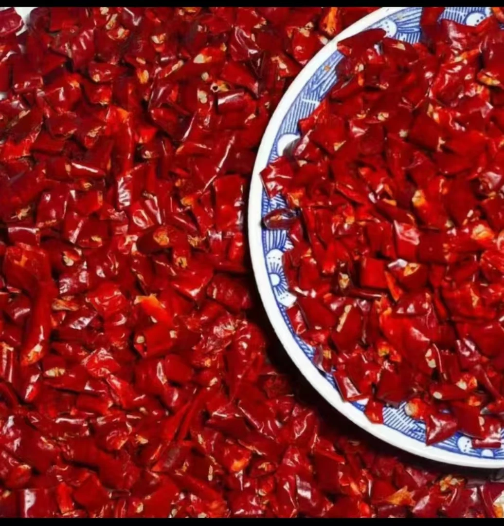 农家特产自晒切圈干红辣椒