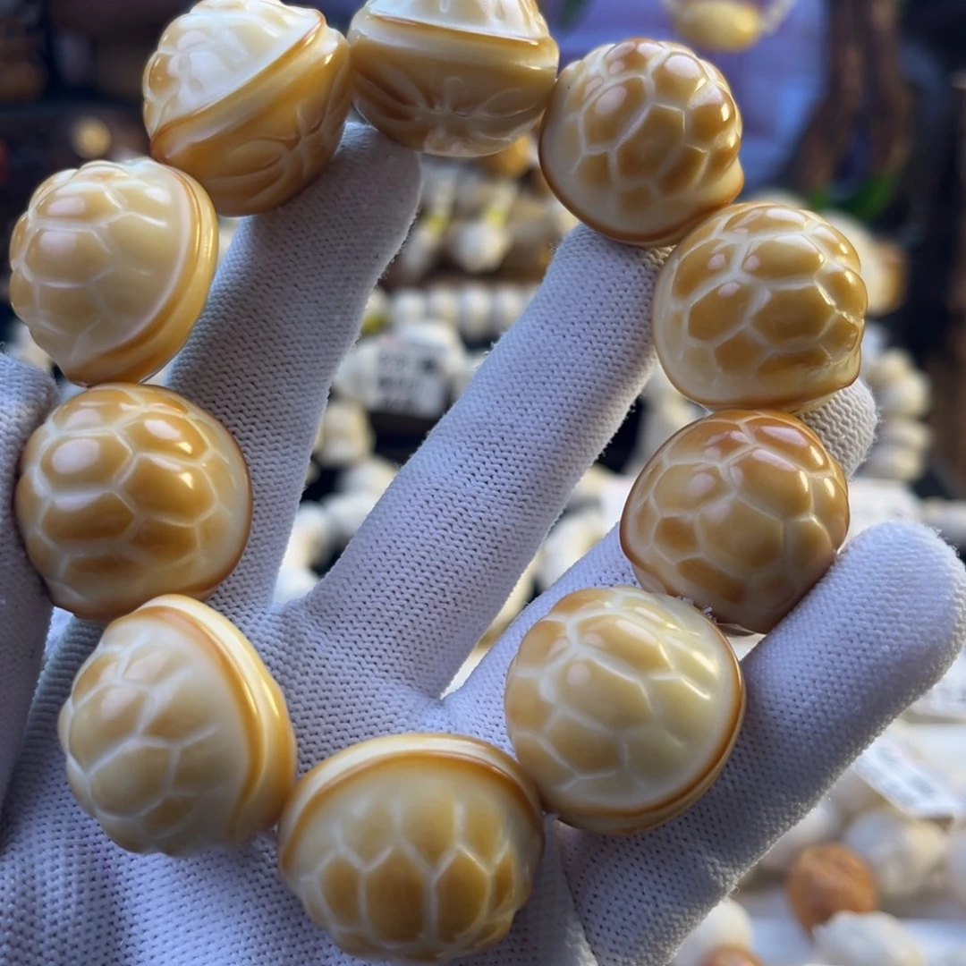 菩提根/象牙果手串-富甲一方大黄金甲