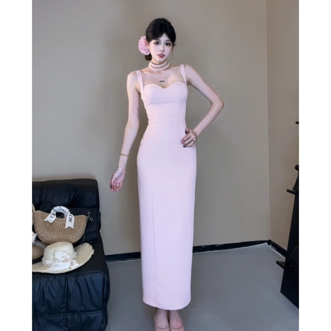 小莹日记【椿樱】轻熟风纯欲气质性感修身显瘦连衣裙LXQJL51147