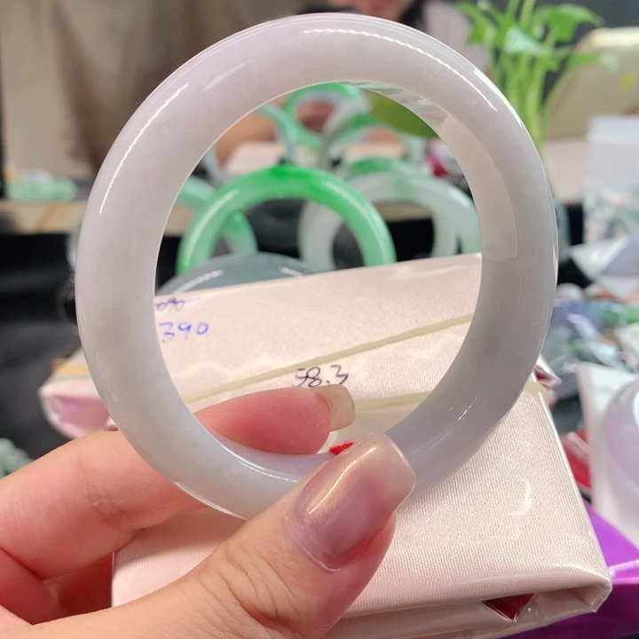 翡翠未镶嵌手镯58.5圈口