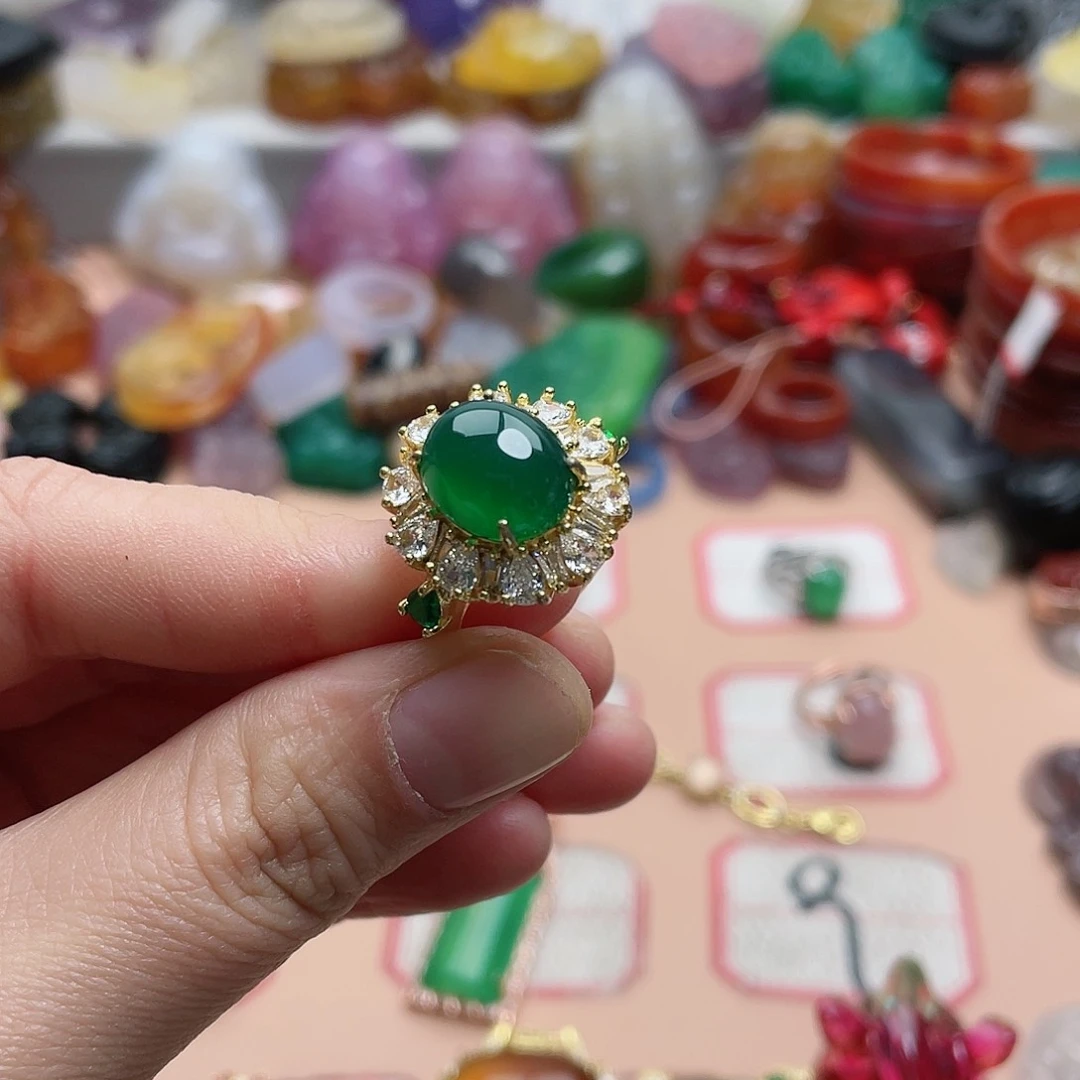 玛瑙/玉髓颈饰合金女**下