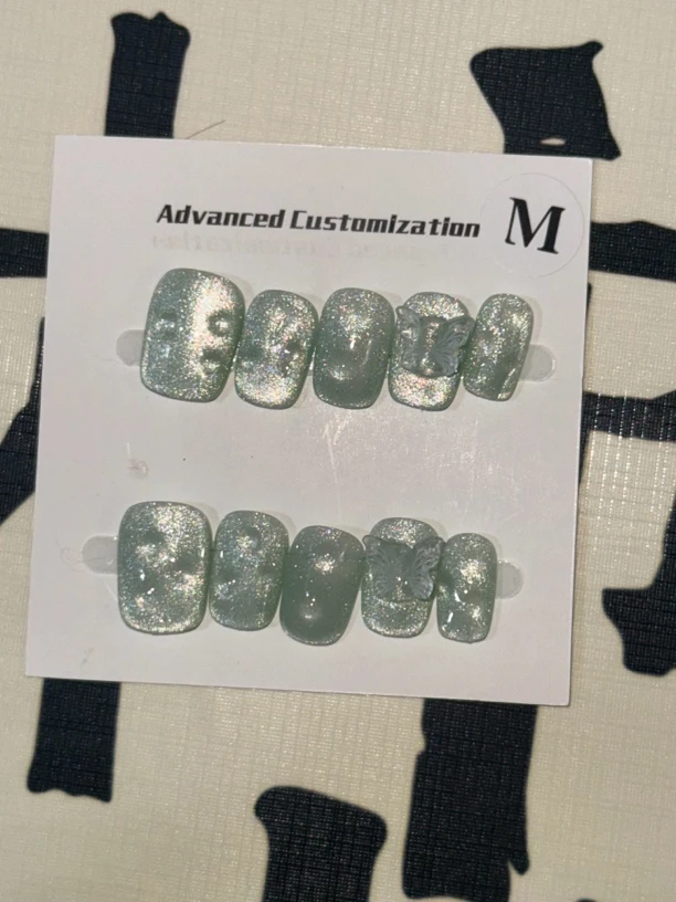 绿水蝴蝶纯手工穿戴甲