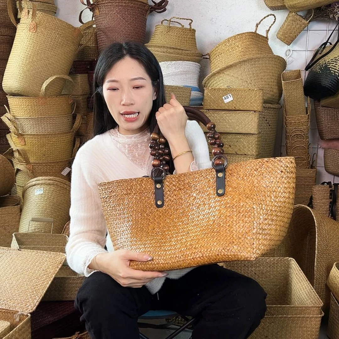 草编草编包/草编收纳盒微瑕疵