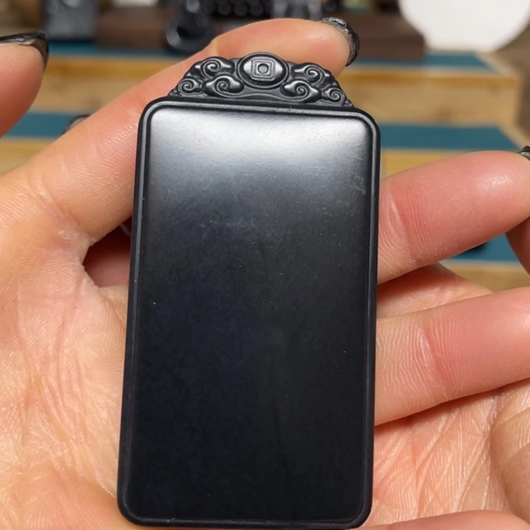【闪购商品】和田玉（墨玉）吊坠(不含链)未镶嵌羊脂级81克