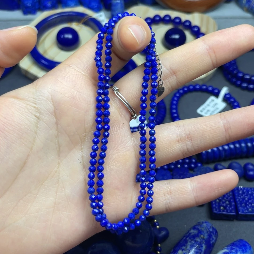 青金石未镶嵌锁骨链