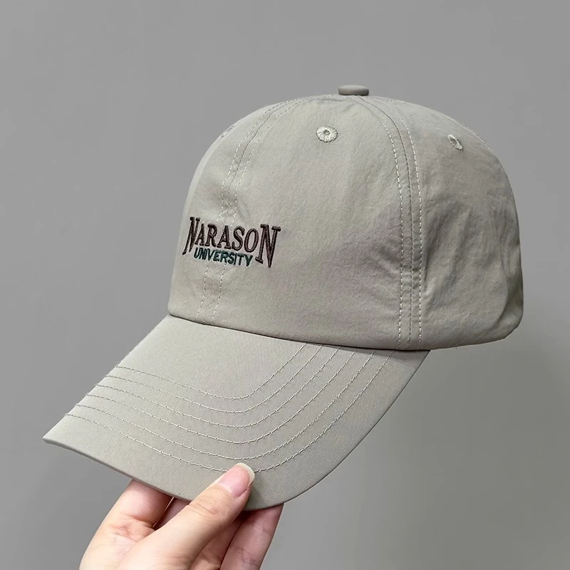 男士速干防晒帽休闲棒球帽韩版户外鸭舌帽运动帽餐饮薄款鸭舌帽