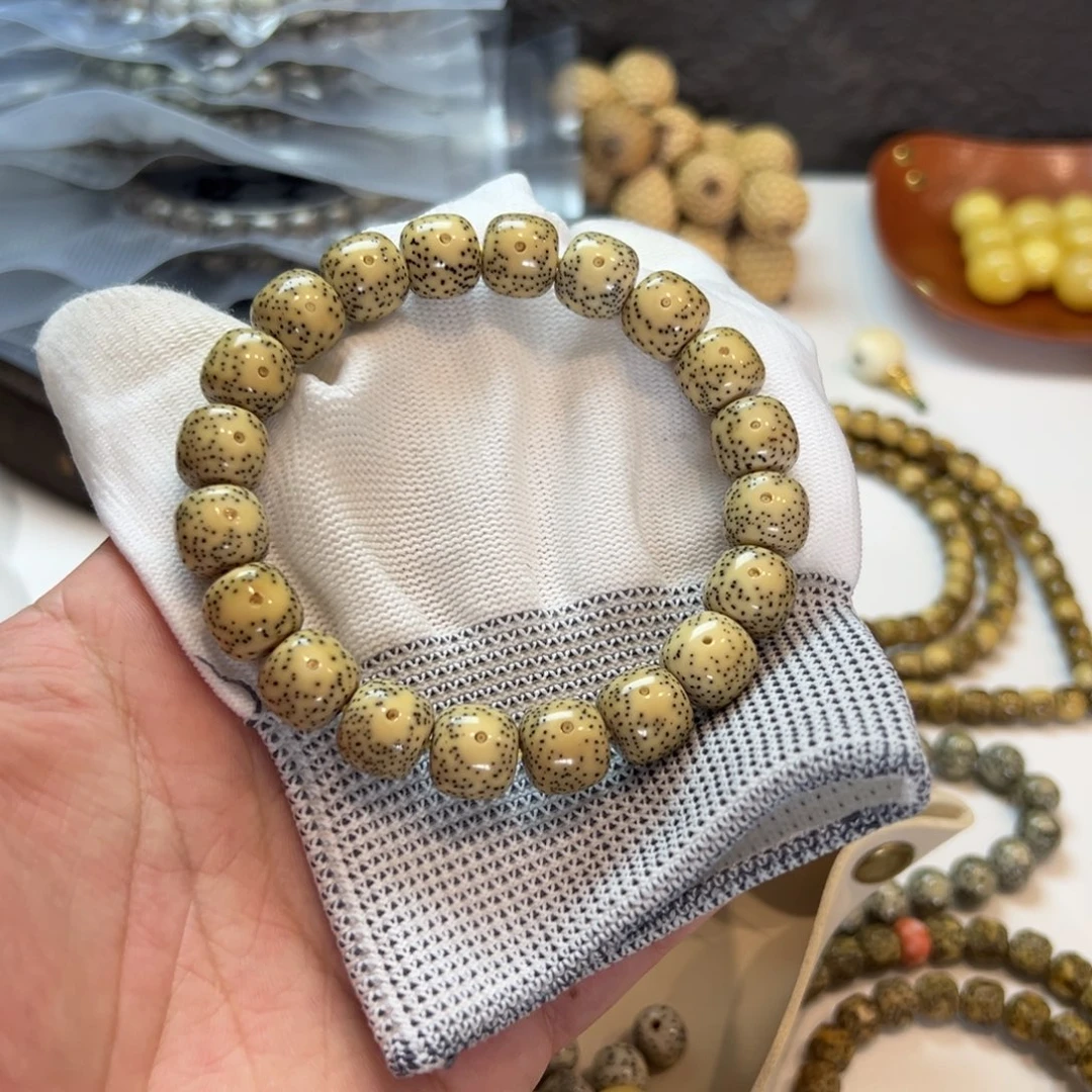 卸***卒骨瓷白12/11星月菩提石玉料单圈