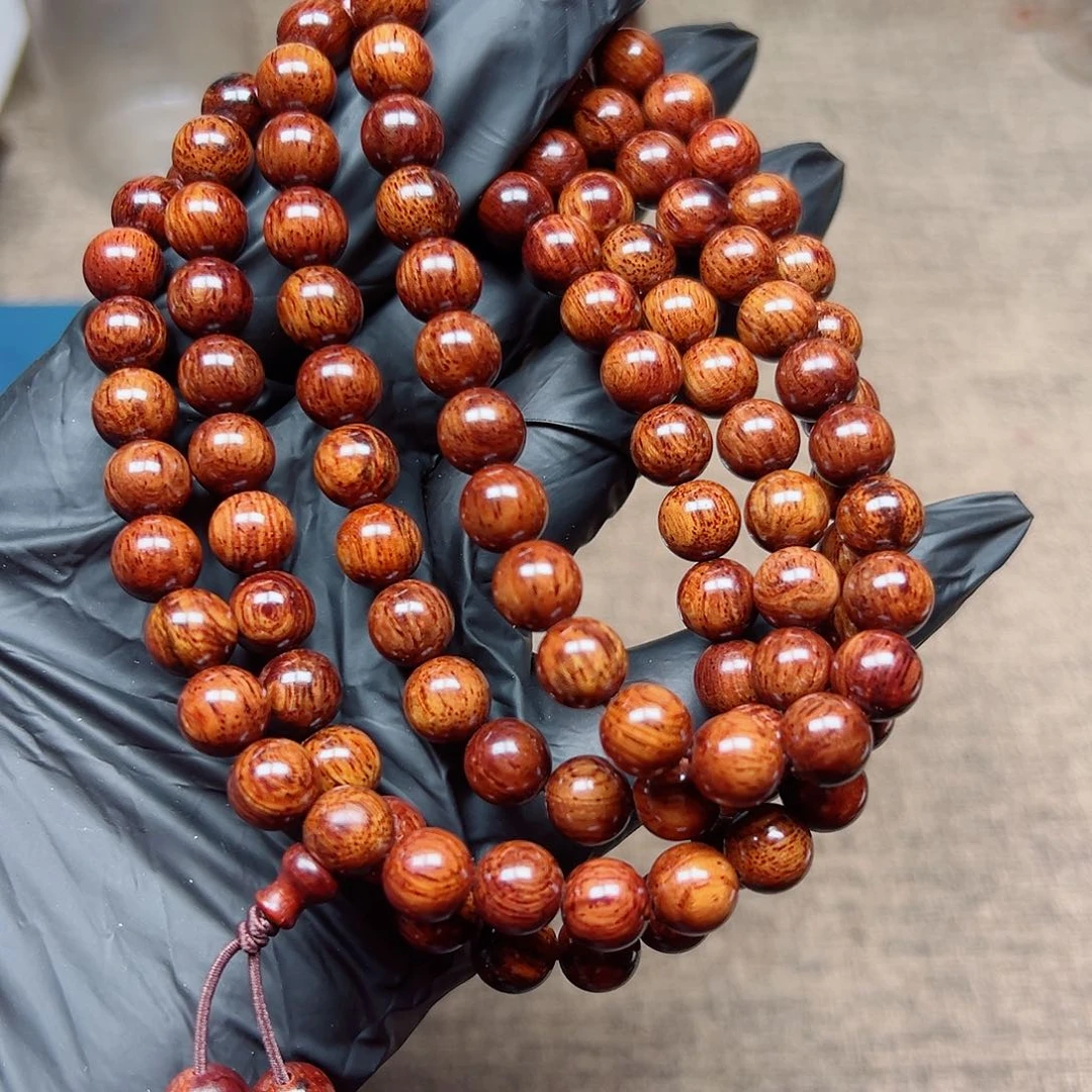 木米*海南红降黄油芝麻点精品0.8尺寸108颗360