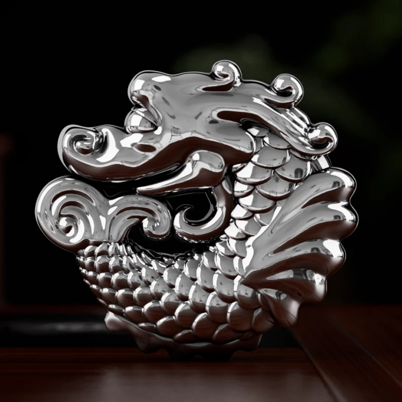 吊坠足银 鱼化龙足银999听泉同款吊坠送男女朋友礼物情侣生日礼