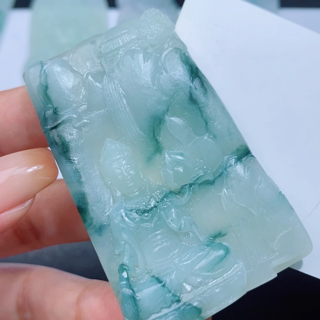 定制翡翠未镶嵌吊坠