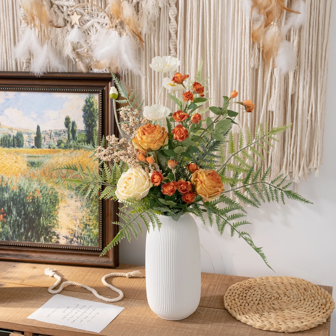 繁花若素静芳家居工艺品假花装饰花绿植物摆设仿真花束CF02202