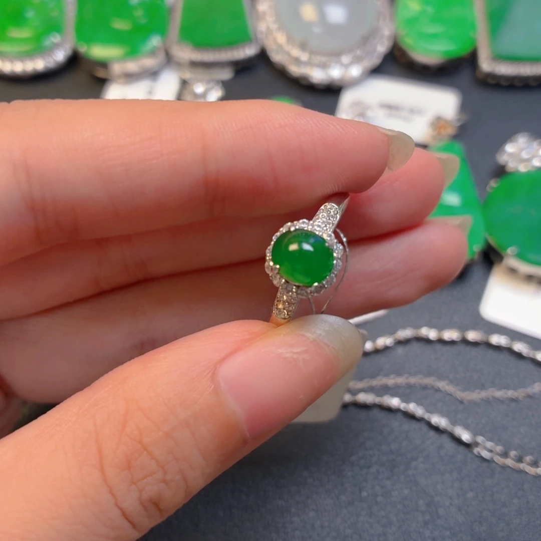 翡翠银S925镶嵌颈饰