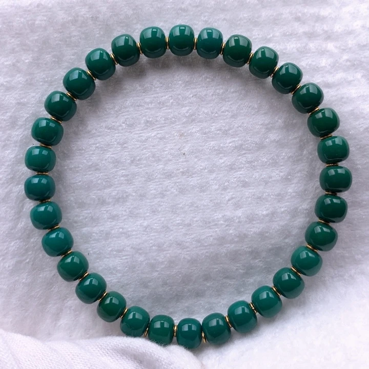 绿松石车挂18K金镶嵌