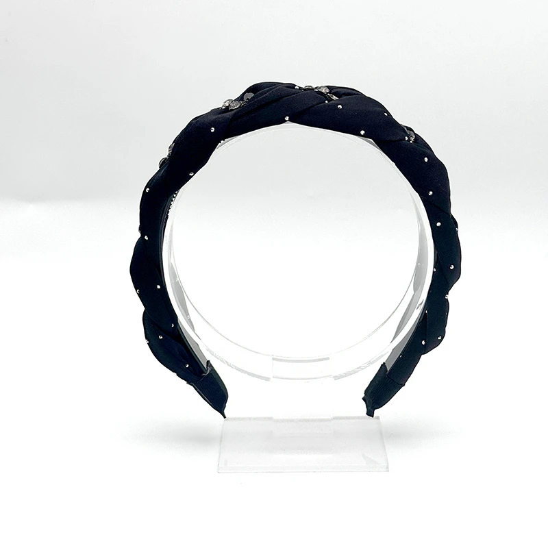 【清川】清川 新款黑色个性高颅顶轻奢发箍