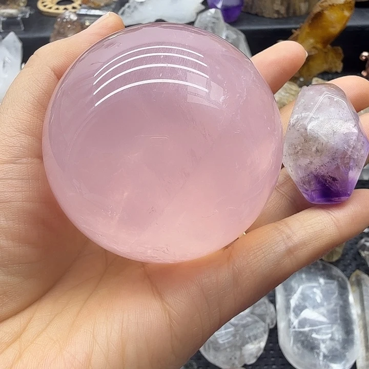 幸***花石材粉水晶球福利