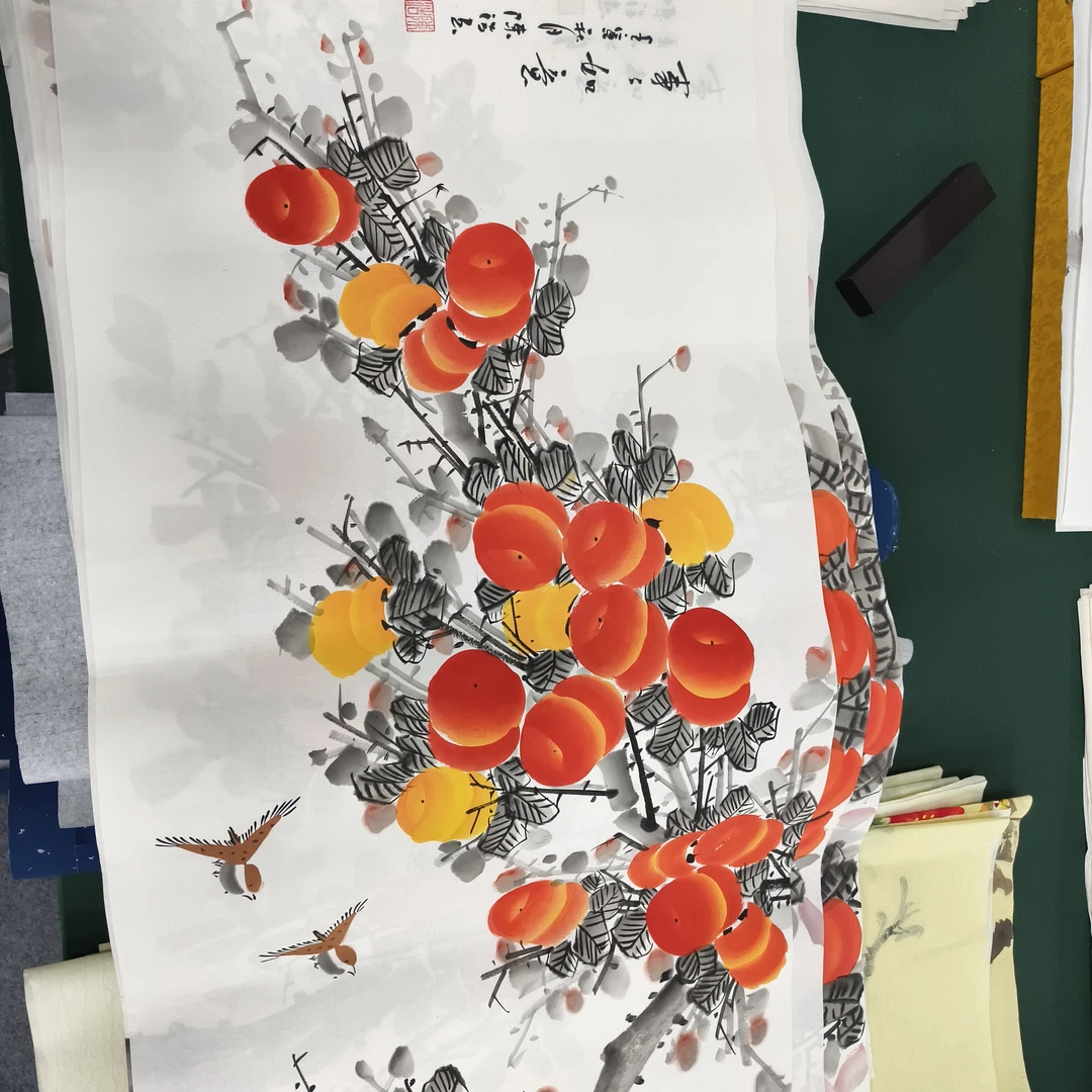 陈浩手绘国画事事如意图