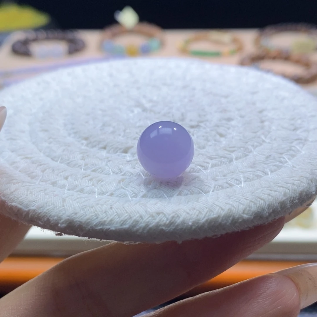 翡翠未镶嵌颈饰翡翠冰红紫珠12.5mm