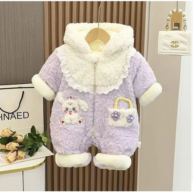 可爱萌兔厚棉哈衣