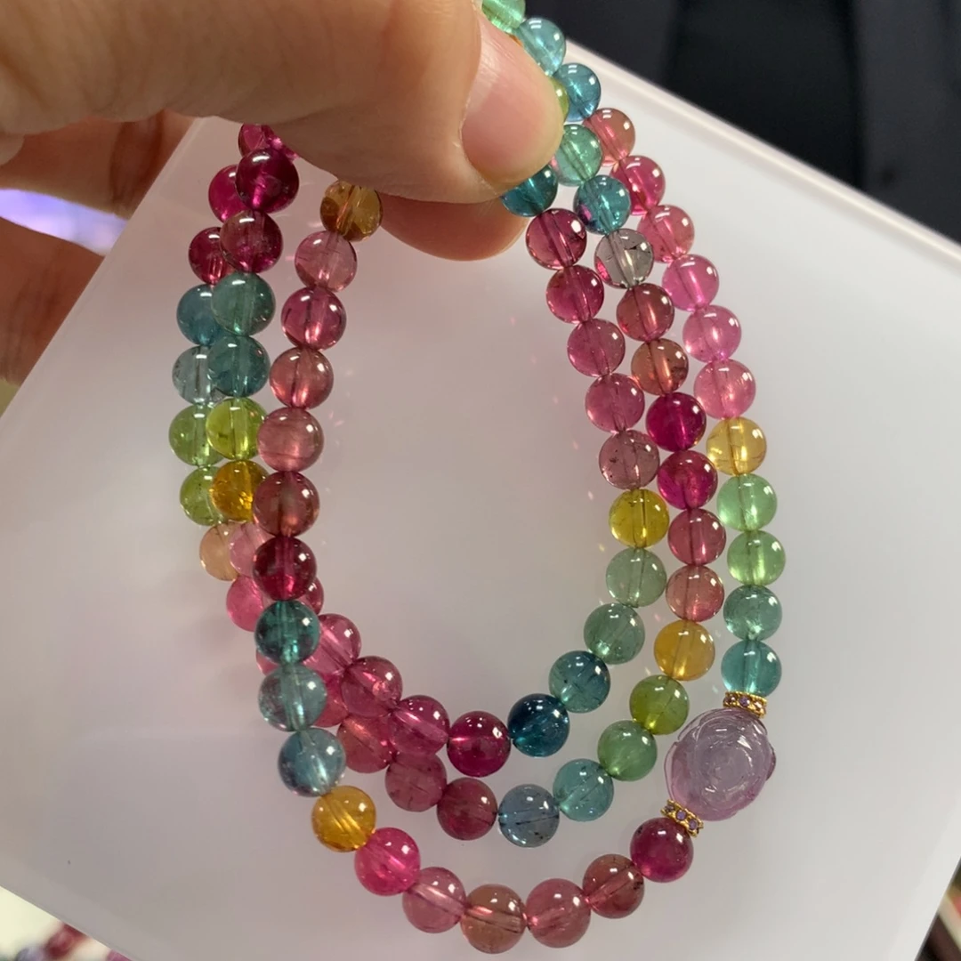 碧玺手链未镶嵌5.8左右