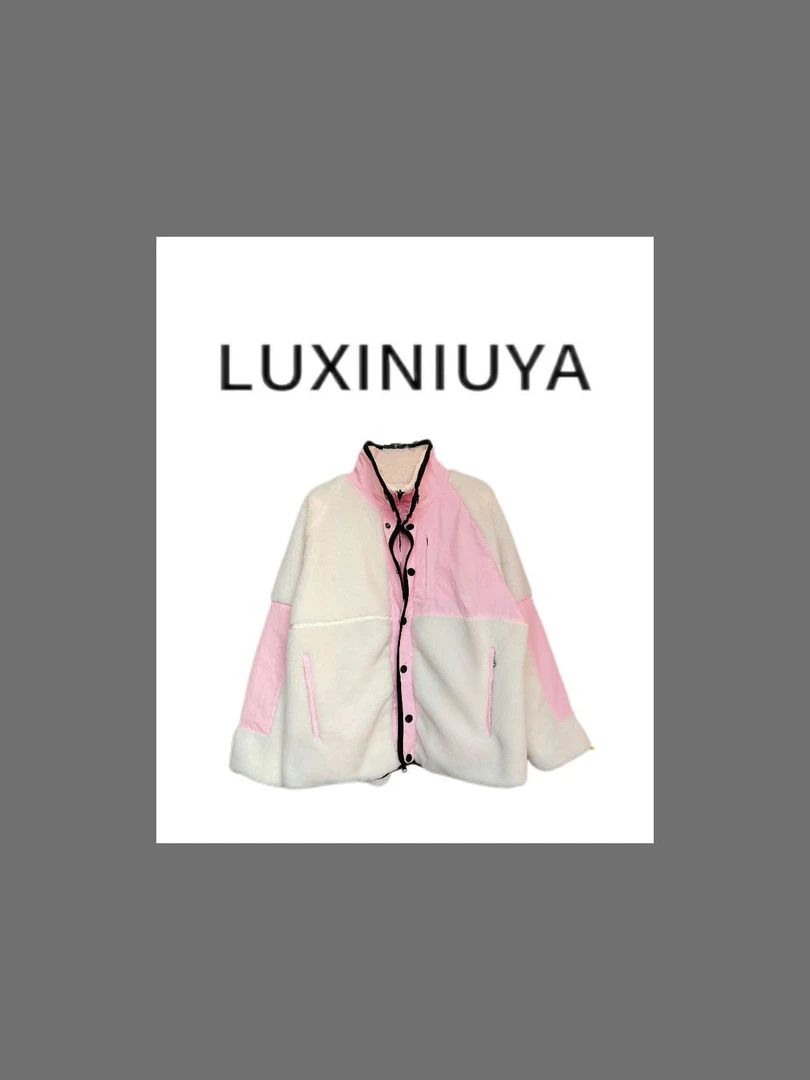 【LUXINIUYA】颜值爆表 两面夹克复合羊羔绒经典外套 CX2201