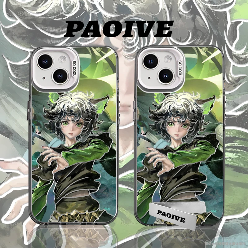 罗小黑适用苹果华为vivoiPhone小米三星防摔彩银手机壳