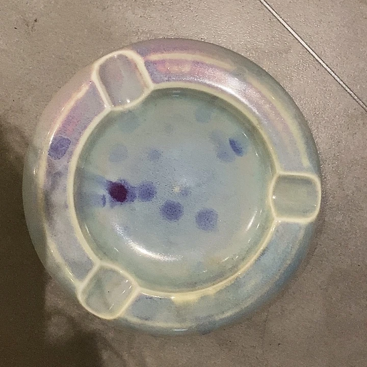 陶摆件钧红雪茄缸