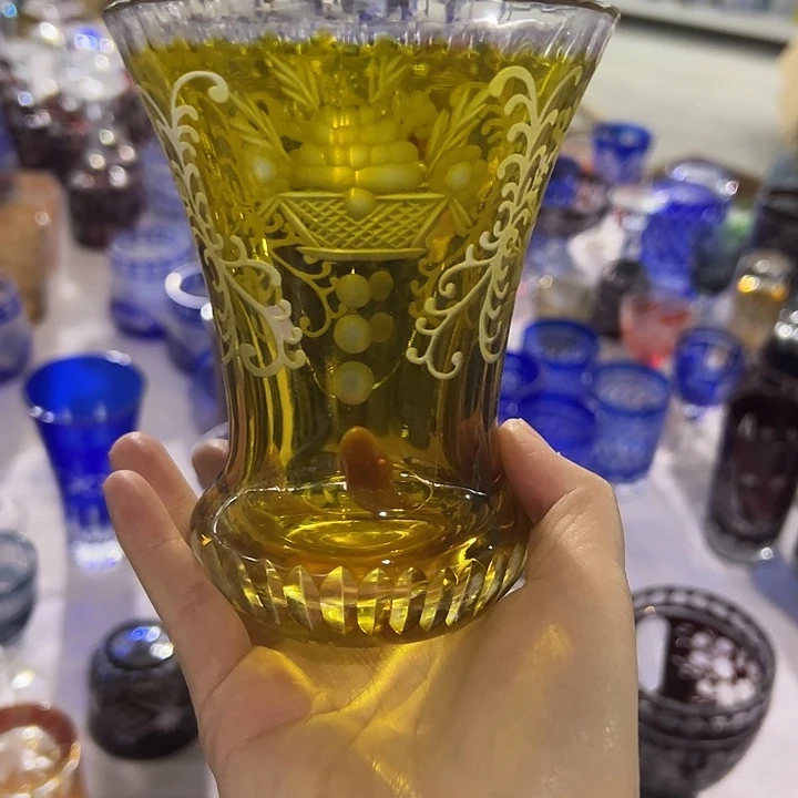 平底款水晶玻璃微瑕一个