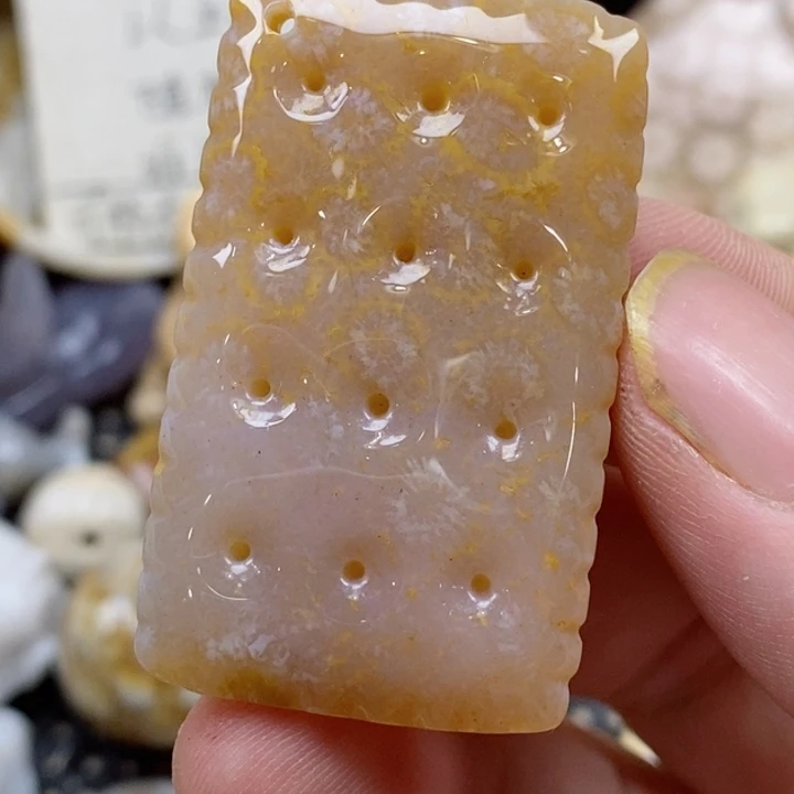 颈饰未镶嵌硅化珊瑚(珊瑚玉)
