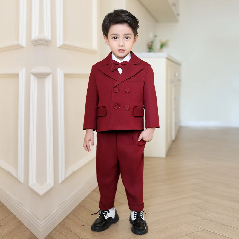 儿童套装男孩礼服花童婚礼服英伦风儿童儿童西装套装男孩