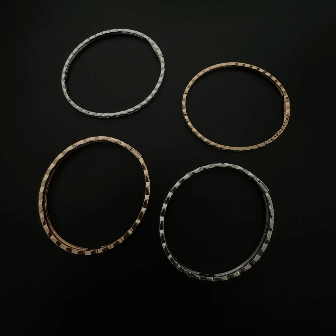 合金手镯 SS定制 【菱格手镯】轻奢时尚新中式小众饰品