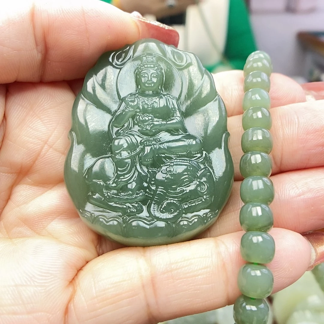 【闪购商品】和田玉玉佛颈饰未镶嵌左****肖