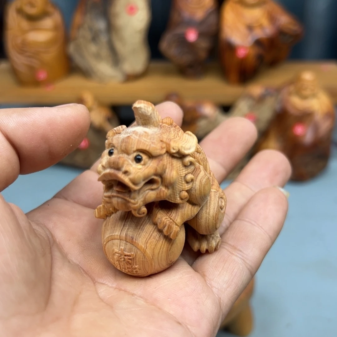 木崖柏木摆件手把件，
