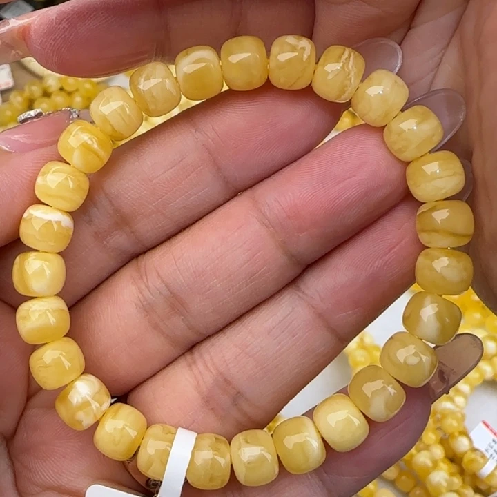 手链蜜蜡未镶嵌妖白花老型手串