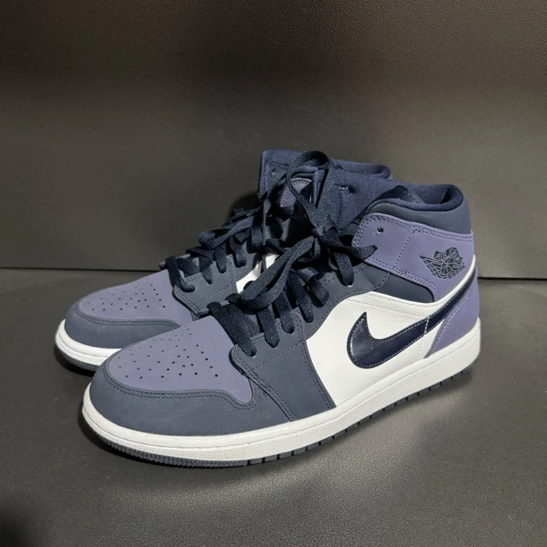 95新 AIR JORDAN 44.5码/aj1 桑得紫 中帮男款板鞋