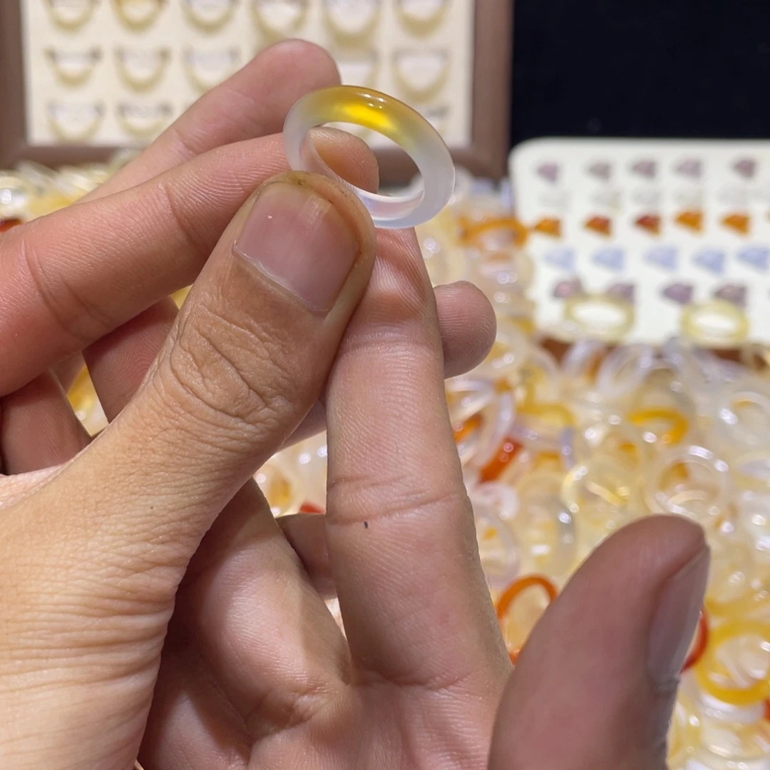 玛瑙/玉髓合金戒指19号港13