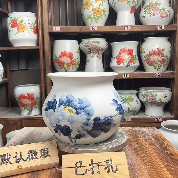 摆件钱袋子兰兰牡丹新款新款陶瓷