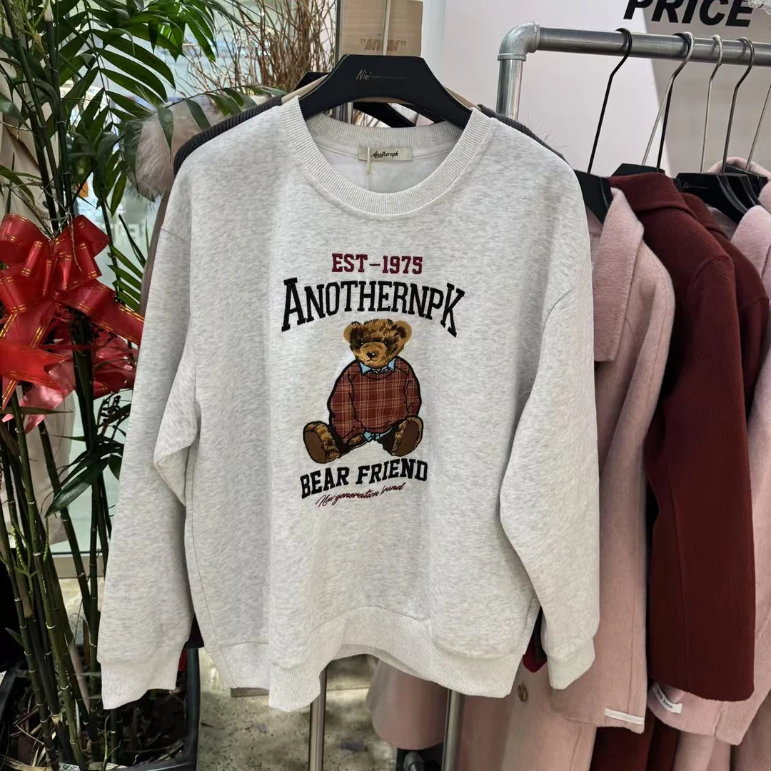 花灰色小熊卫衣-AD131I8516