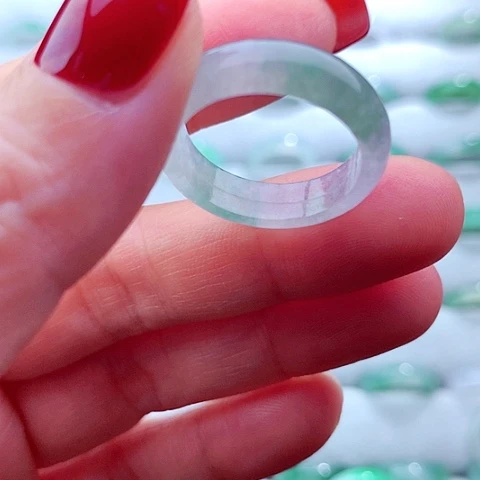 翡翠戒圈未镶嵌天然翡翠