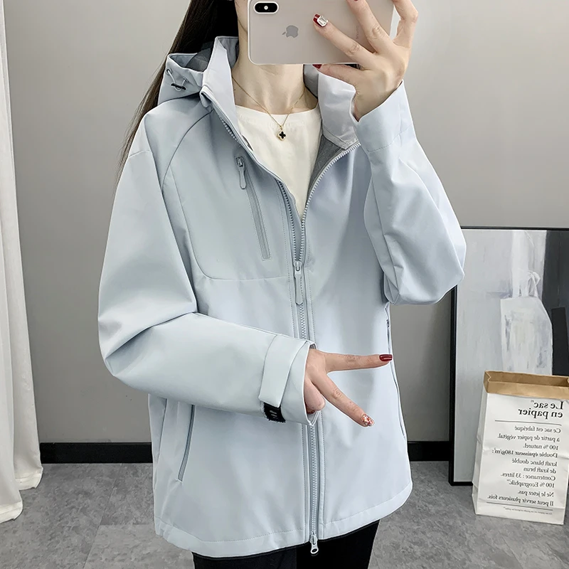 风衣外套女春秋款2025新款情侣风衣百搭宽松外套大码冲锋衣夹克男