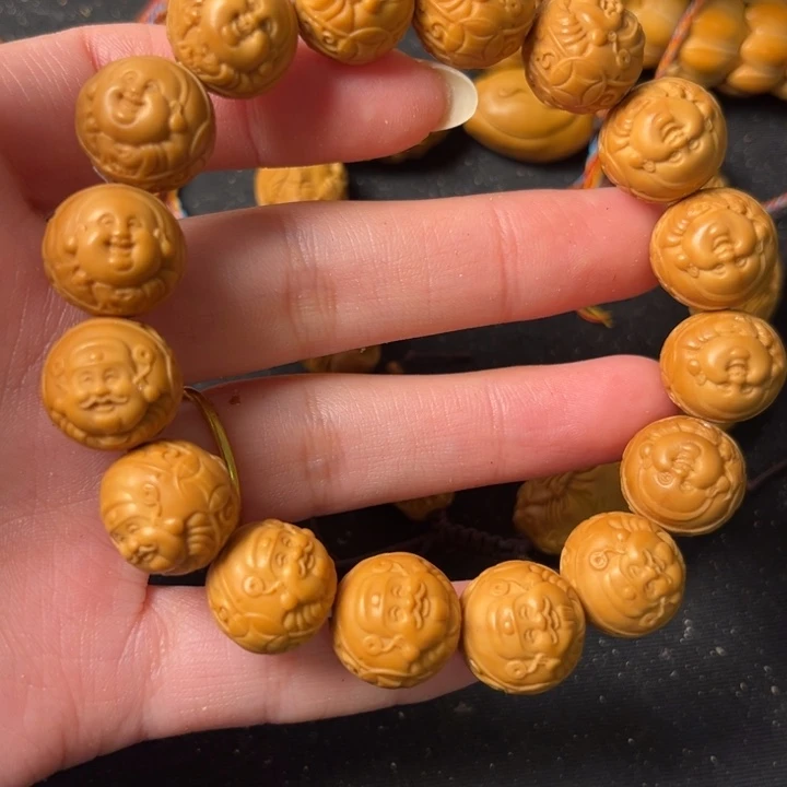 猴头核桃手串横财神