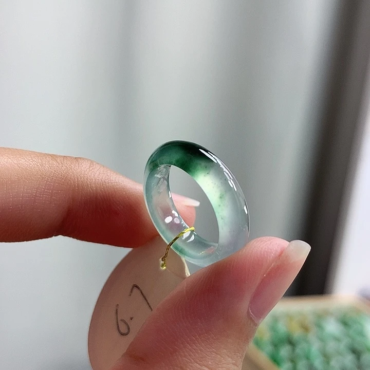未镶嵌戒指翡翠67圈