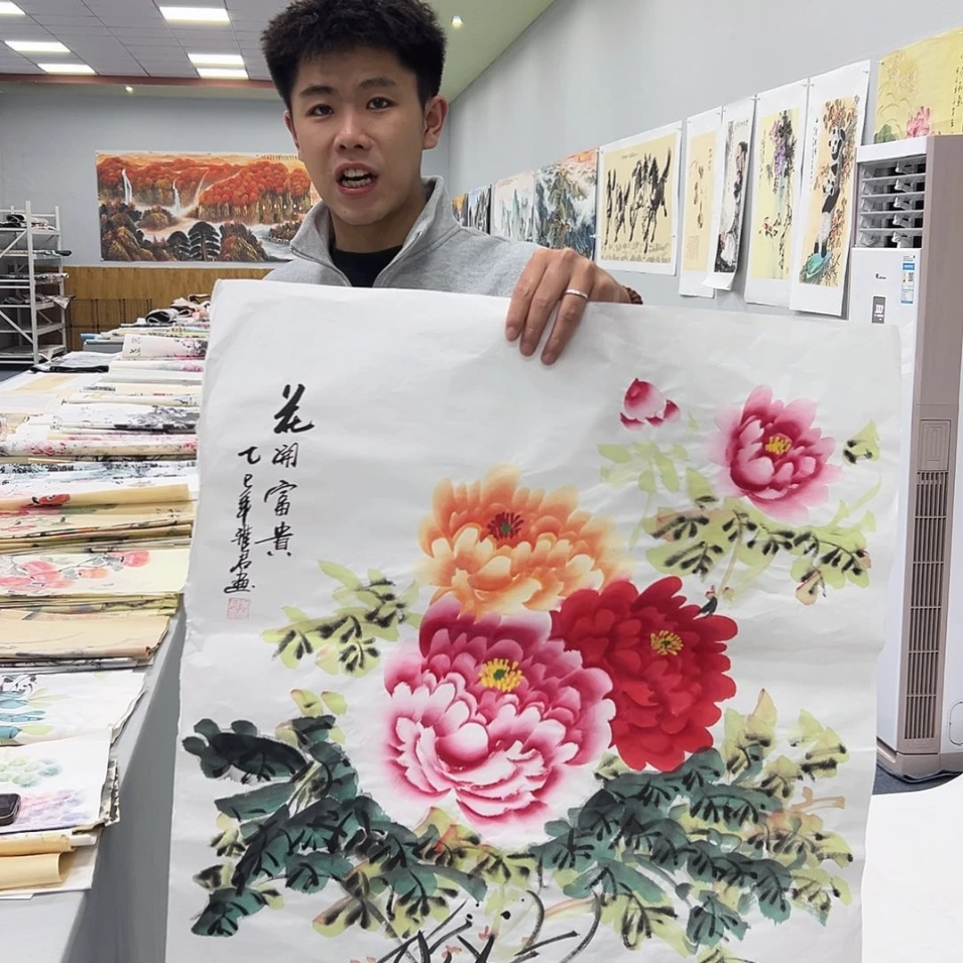 国画国画作品多次参加