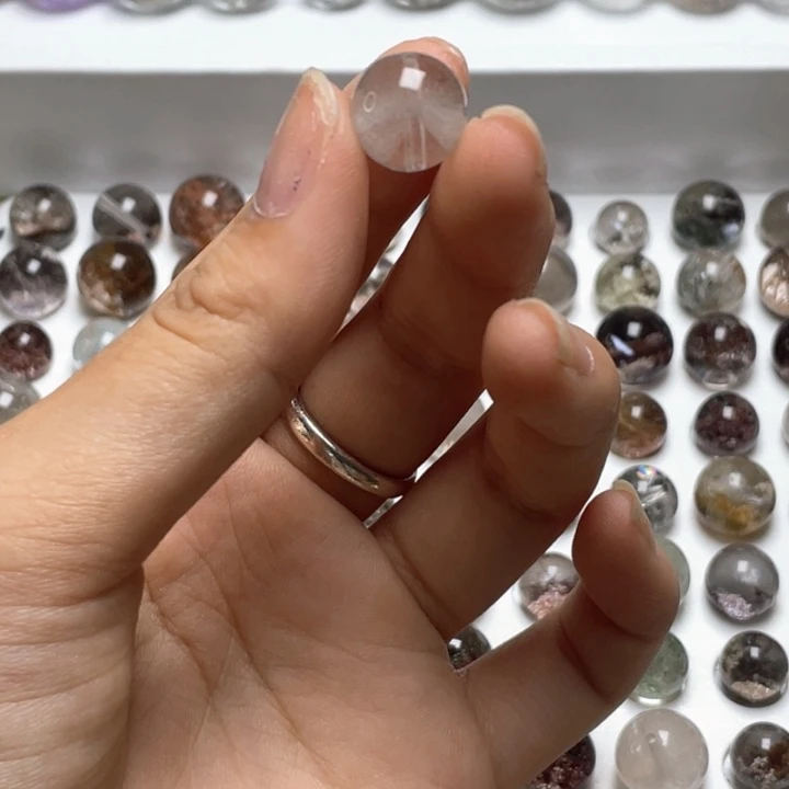 水晶手链银S800镀金镶嵌青****哥