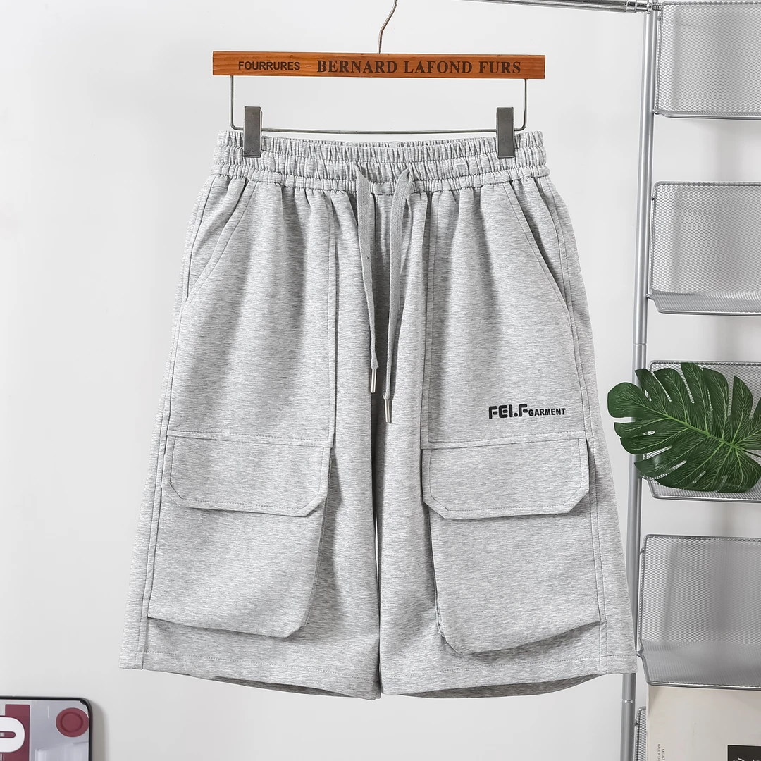 速干简约风微弹力工装裤吸汗短裤中裤百搭大码夏季Q053-Q054