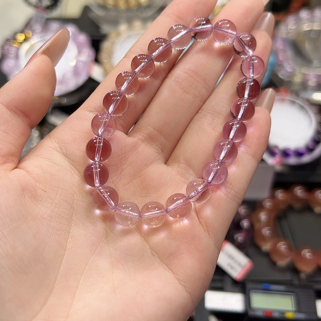 A***‍水晶未镶嵌手链sg5玻利维亚紫水晶8+