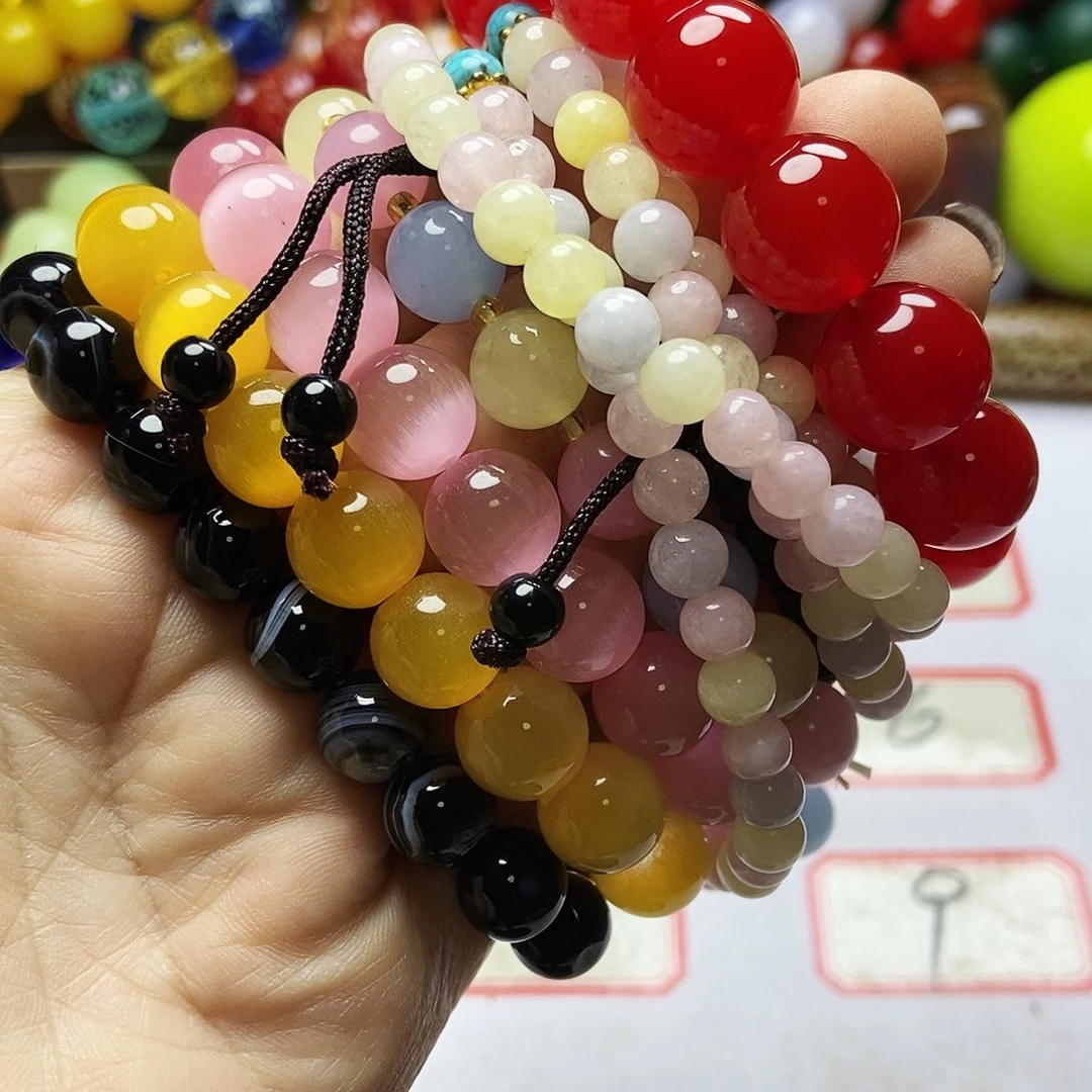 加***贝玛瑙/玉髓未镶嵌手链